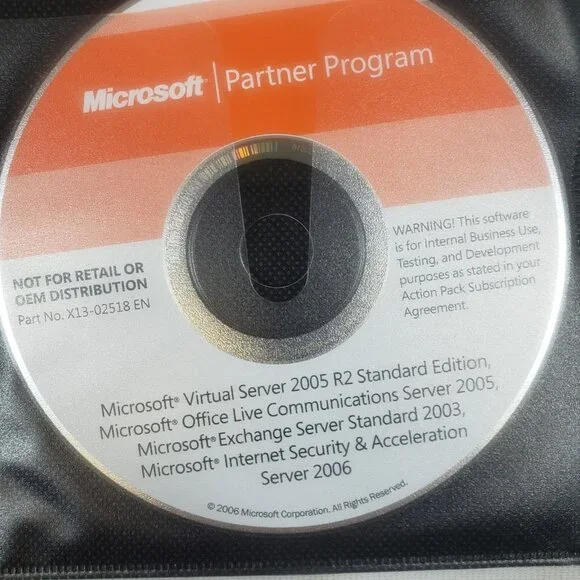 Microsoft Partner Program 6 Discs Microsoft Server 2005 Various Programs No Keys - Picture 6 of 8